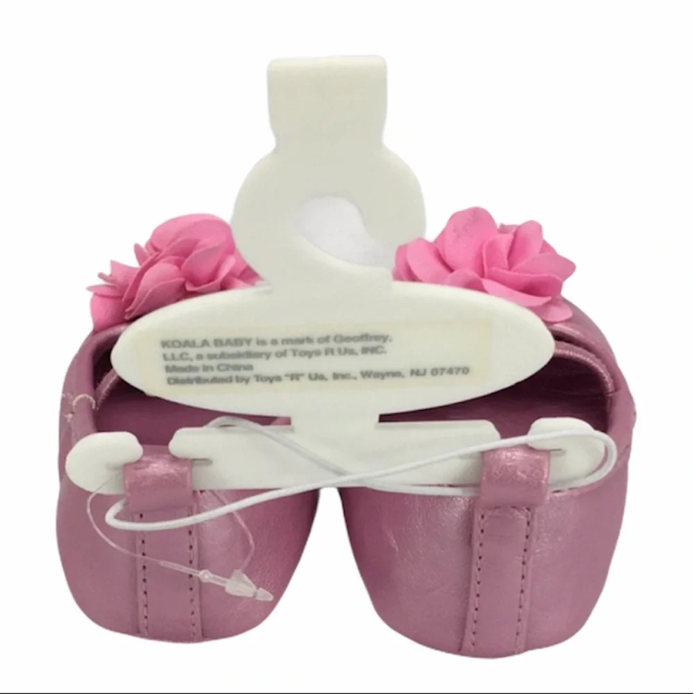 Koala Baby Shoes with a Flower, Pink, Size Baby 1